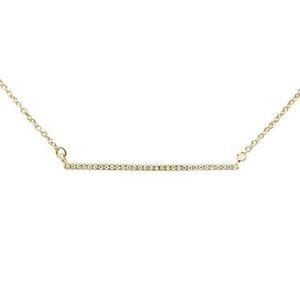.07ct 14kt yellow gold diamond trendy bar pendant